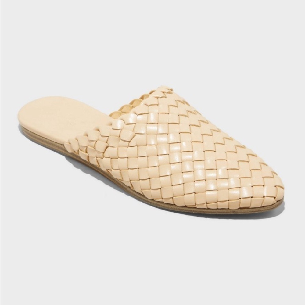 Women's Dinah Mule Flats with Memory Foam Insole - Universal Thread™ Beige new